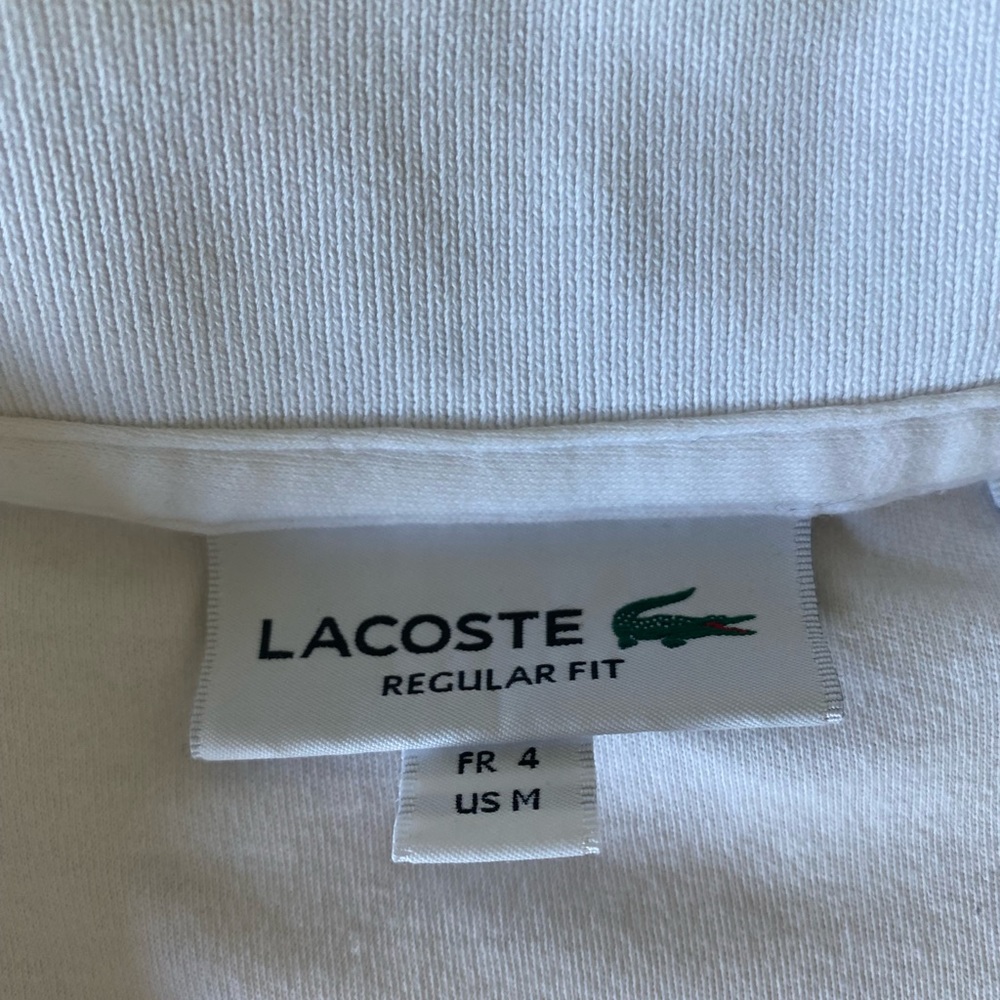 Mens white Lacoste polo